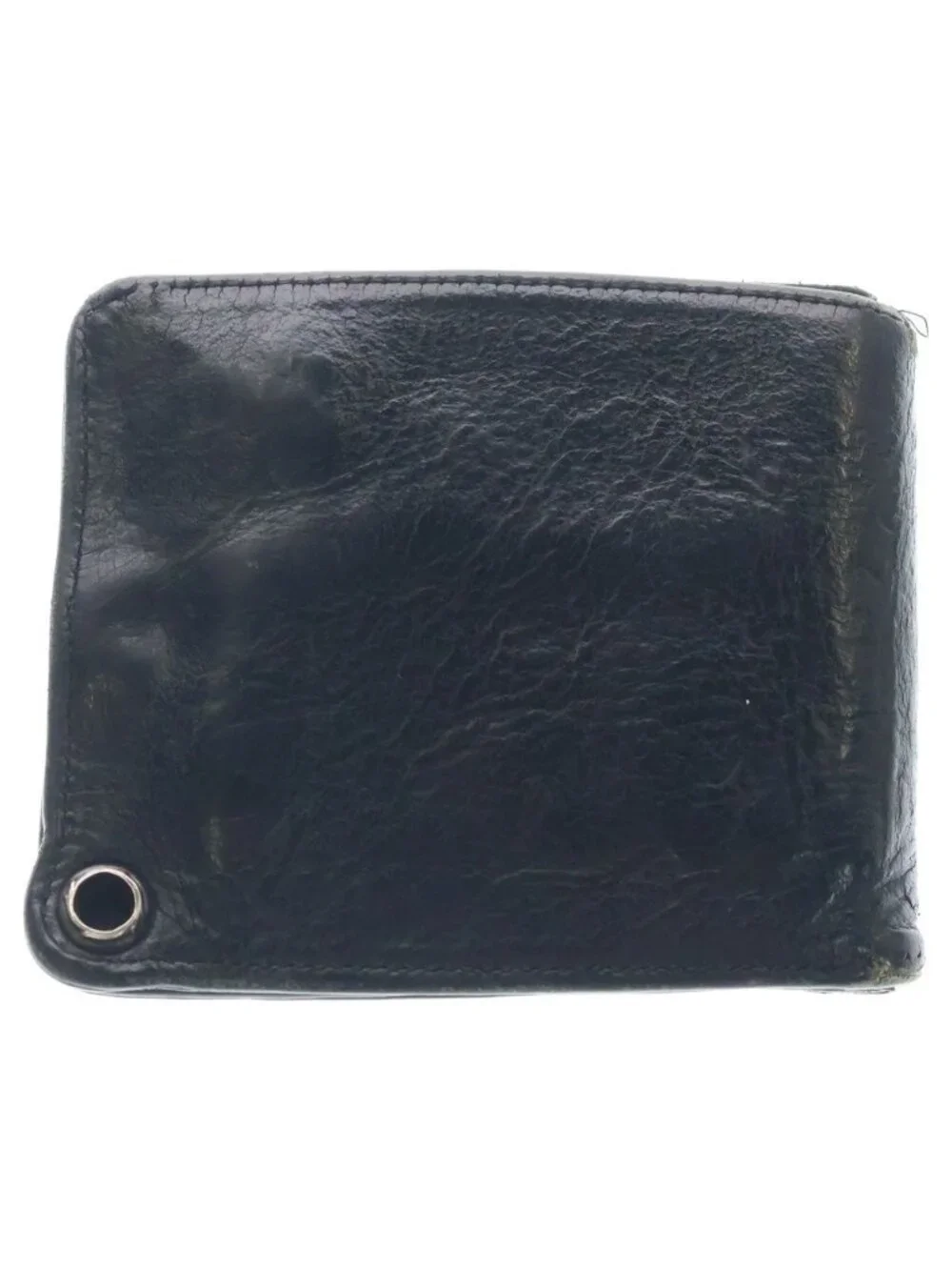 Chrome Hearts Cross Ball Button Leather Wallet Black